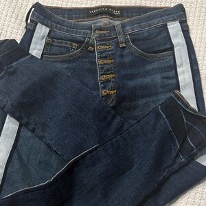Veronica Beard Debbie skinny jeans Dark Blue  with Light Stripe